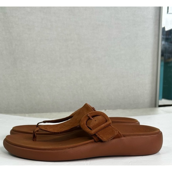 Vionic Activate RX Recovery Argan Brown Suede Platform Sandals Womens 9 Comfort - Picture 14 of 15